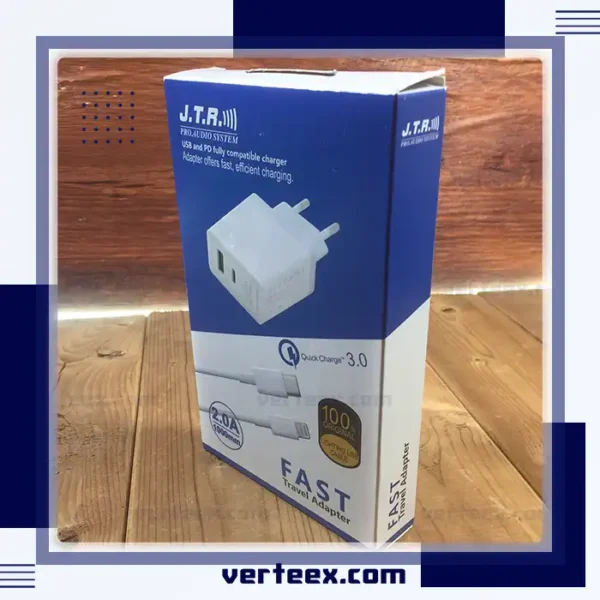 شارژر آیفون JTR(سوپر فست) PD+USB