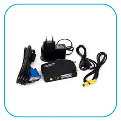 av to vga به همراه اتصالات و آدابتور