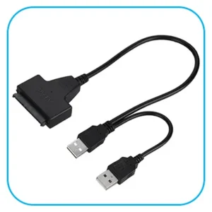 کابل ساتا به USB2 با برق کمکی (پاور خور)-مخصوص هارد 2.5 الی 3.5 اینچ