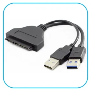 کابل ساتا به USB3 با برق کمکی (پاور خور)-مخصوص هارد 2.5 الی 3.5 اینچ